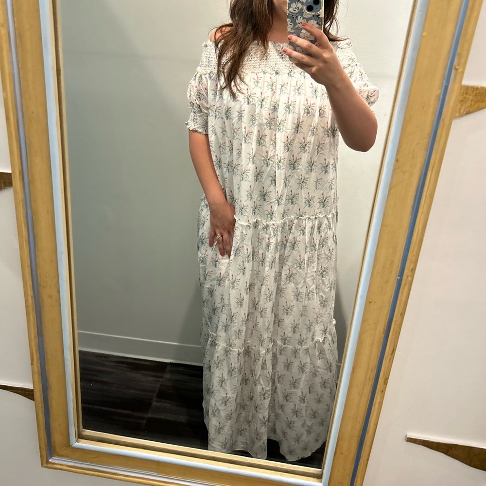 Alexis OTS Maxi Dress green